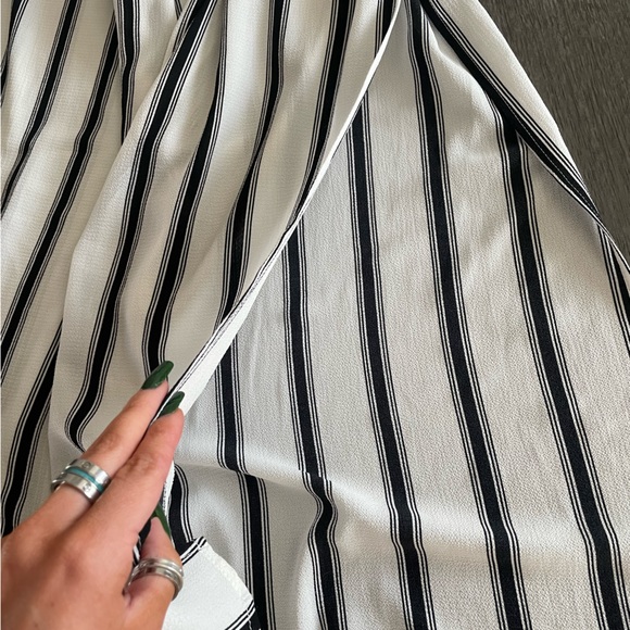 White and Black strapless top and pant set - Picture 8 of 10